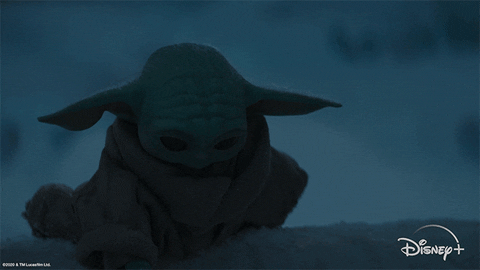 Baby Yoda Stopped GIF