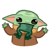 Baby Yoda Wearing Scarf