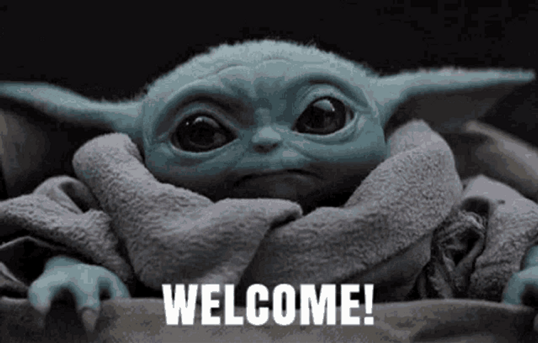 Baby Yoda Welcome GIF
