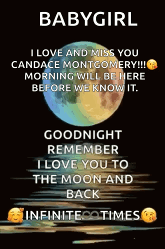 Babygirl I Love and Miss You Candace Montgomery