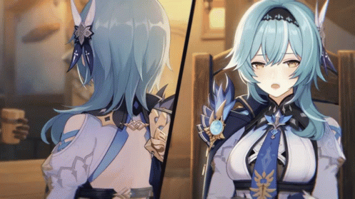 Back And Front Eula Sneeze GIF