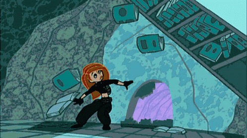 Back Flipping Kim Possible GIF