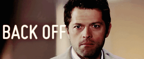 Back Off Misha Collins GIF