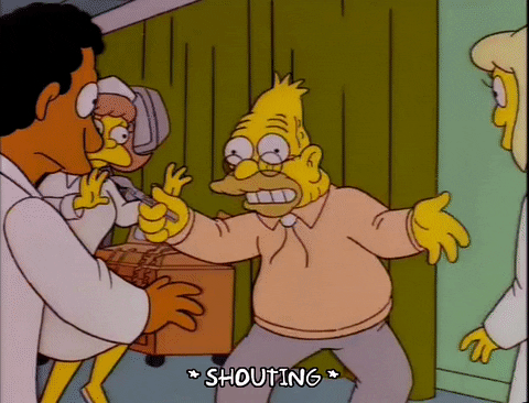 Back Off Old Man Holds Knife GIF