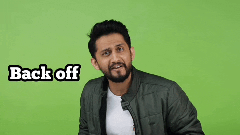 Back Off Says Man With Beard GIF