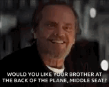 Back Or Middle Seat Jack Nicholson Yes GIF