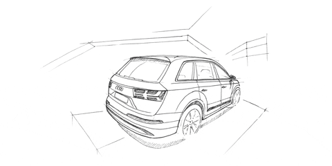 Back Sketch Of Audi Car GIF