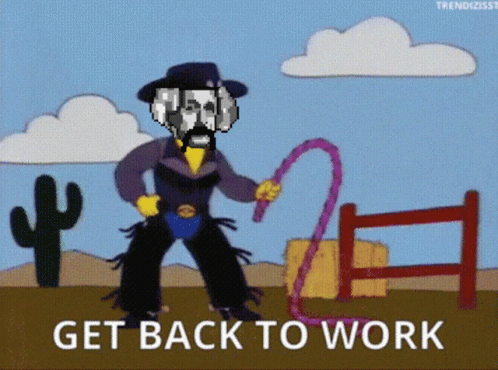 Back To Work Whip Crack Cowboy GIF