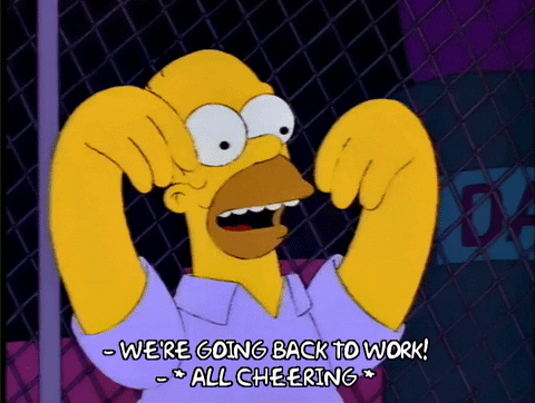 Back To Work Homer Simpson GIF