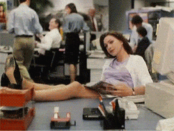 Back To Work Lady Pretending To Work GIF