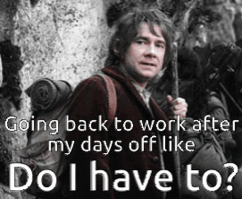 Back To Work Monday Bilbo Baggins GIF