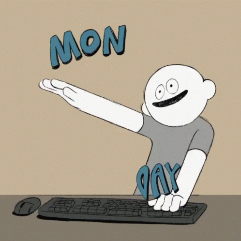 Back To Work Monday Keyboard Typing GIF