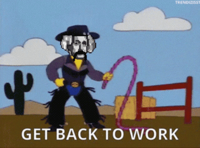 Back To Work Whip Crack Cowboy GIF