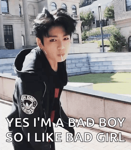 Bad Boy in Black Jacket Likes Bad Girl