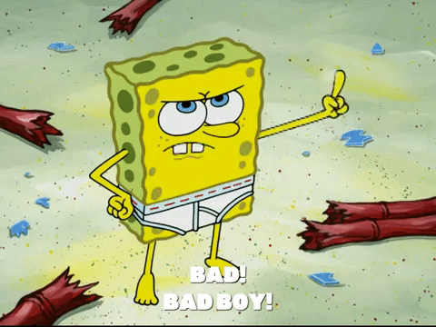 Bad Boy Spongebob Squarepants GIF