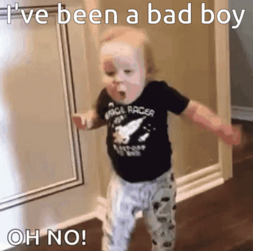 Bad Boy Surprised Baby GIF