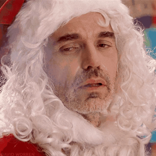 Bad Santa Feeling Sleepy GIF