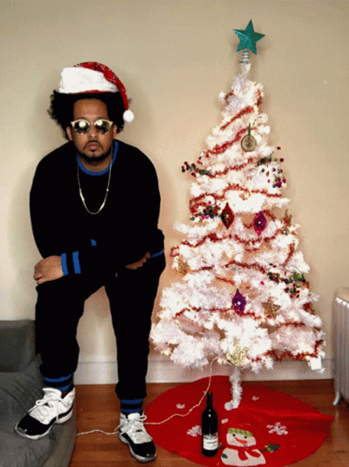 Bad Santa Lighting The Tree GIF