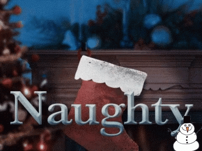 Bad Santa On Christmas Sock GIF