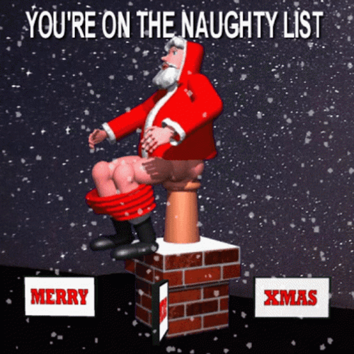 Bad Santa Pants Off In The Chimney GIF
