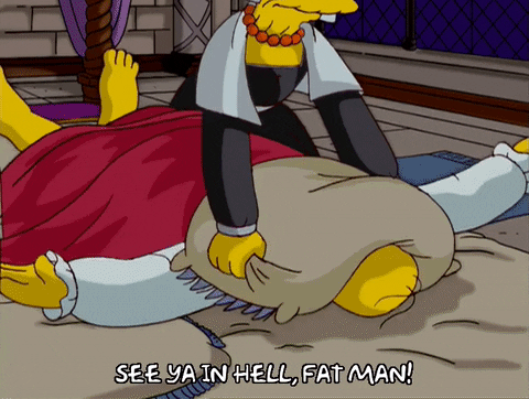Bad Woman Killed Fat Man The Simpsons GIF