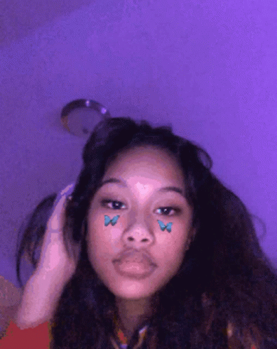 Baddie Girl Filter Selfie GIF