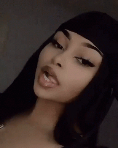 Baddie Girl Finger Gun GIF