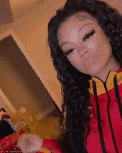 Baddie Girl Hair Flip Turn GIF