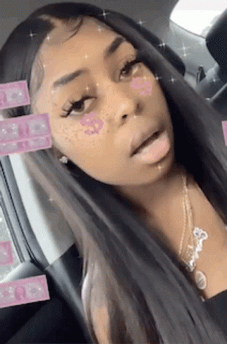 Baddie Girl Raining Money GIF