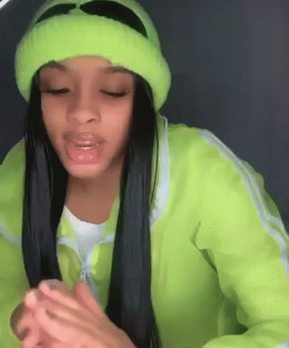 Baddie Girl Rapping GIF