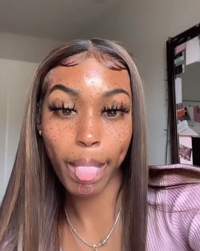 Baddie Girl Tongue Out GIF