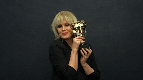 Bafta Trophy Award Joanna Lumley GIF