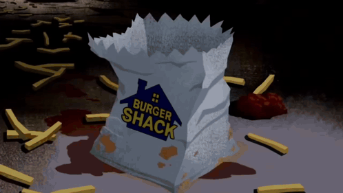 Bag Of Burger Shack On Ground GIF