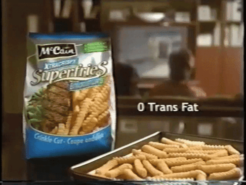 Bag of Superfries Next to Fries