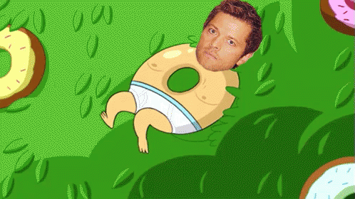 Bagel Misha Collins GIF