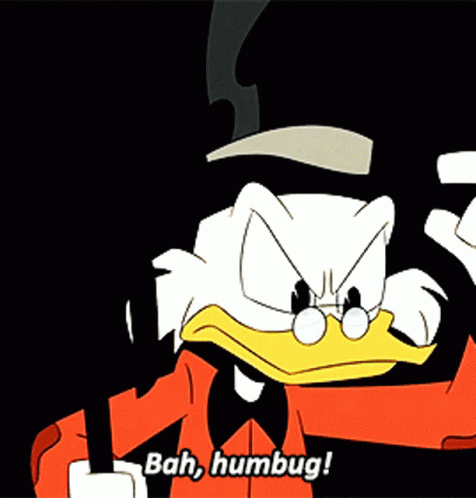 Bah Humbug Angry Scrooge Mcduck GIF