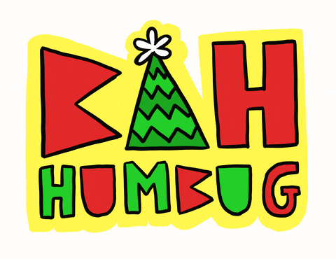 Bah Humbug Christmas Letters Design GIF