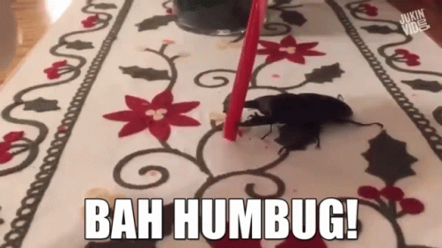 Bah Humbug Mighty Beetle Biting Candy GIF