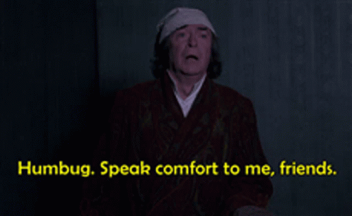 Michael Caine Bah Humbug Christmas Carol GIF