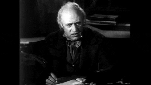 Bah Humbug Alistair Sim Vintage Christmas Carol GIF