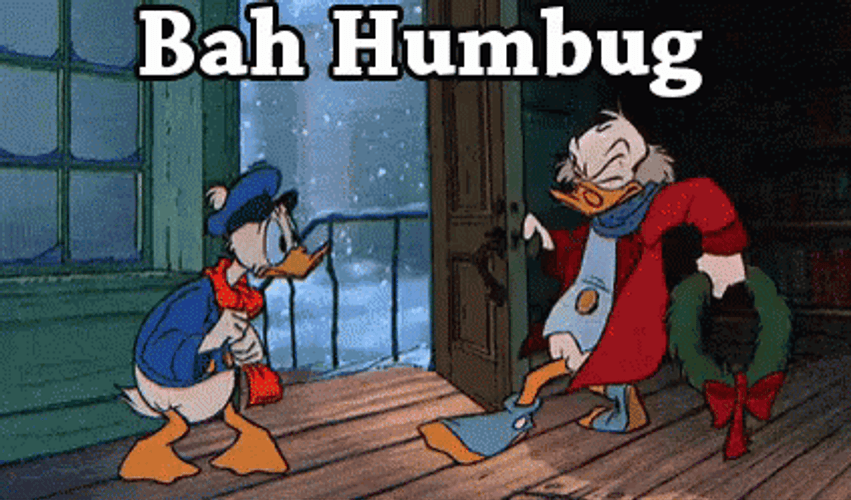 Bah Humbug Donald Duck Scrooge McDuck Fighting GIF