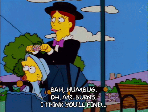 Bah Humbug Shary Bobbins The Simpsons GIF