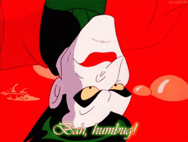 Bah Humbug Upside Down Joker Animation GIF