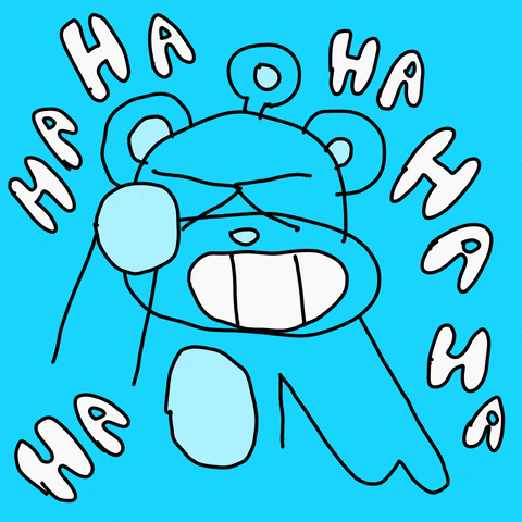 Bahahaha Fun Blue Monkey Mobile Sketch GIF