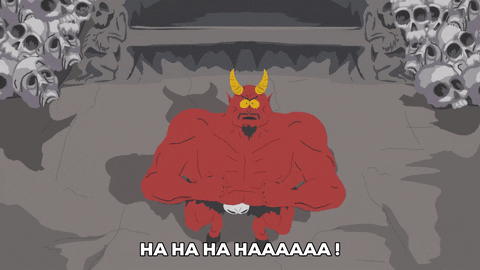 Bahahaha Satan Evil Laughing Cartoon GIF
