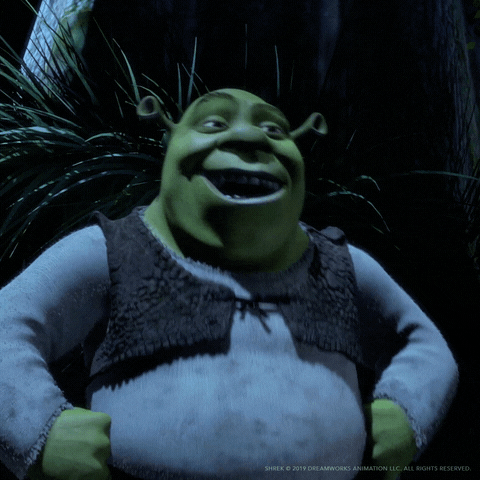 Bahahaha Shrek Crackling Up GIF