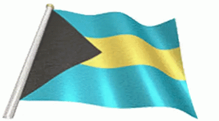 Bahamas Flag Waving Animation GIF