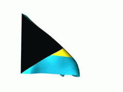 Bahamas Flag Waving Rapidly GIF