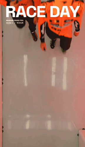 Bahrain Grand Prix Poster with Two People Lying