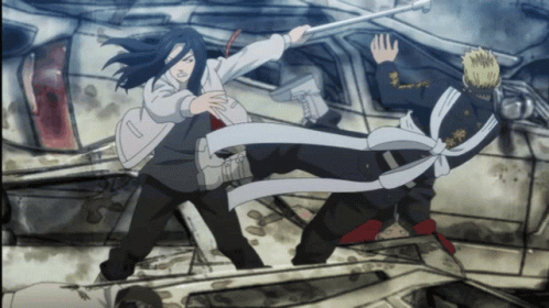 Baji Tokyo Revengers Fighting Hanma GIF